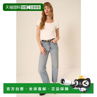 白色 tJulie大圆领毛衣罗纹T恤 美国奥莱直发 social 自营project