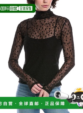 自营 rag & bone破布和骨头Dahlia蕾丝上衣-黑色 美国奥莱直发