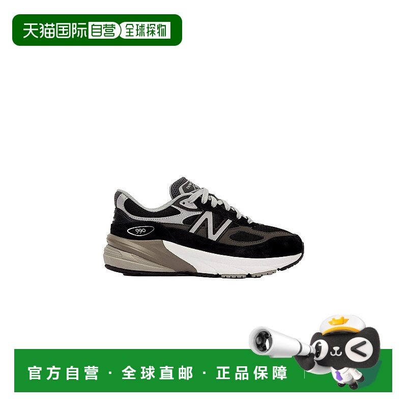 自营 New Balance燃料电池990 V6黑色/银色GC990BK6小学-黑色 美