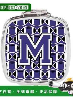 自营 Carolines Treasures CJ1068-MSCM 字母 M 足球紫色和正品