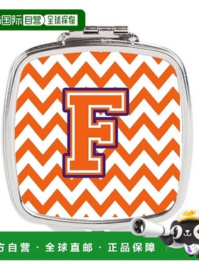 自营 Carolines Treasures CJ1062-FSCM 字母 F Chevron Ora正品