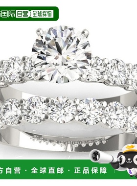 自营 pompeii32 1/2 Ct Diamond Round Cut Engagement Ring Matc
