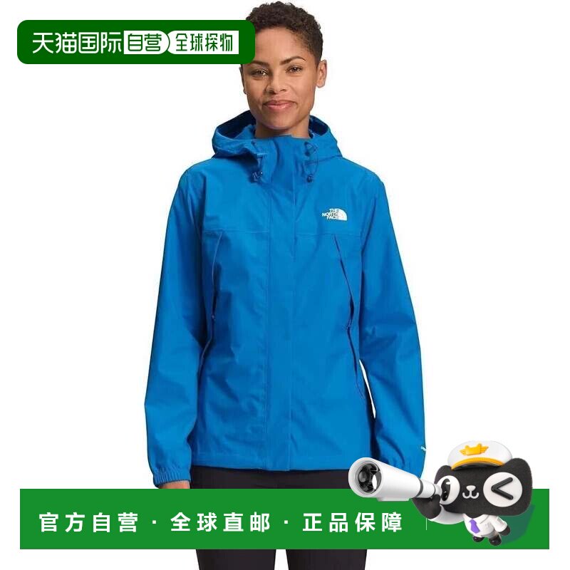 自营The North Face Antora雨衣女款蓝色防水连帽KFC1134-蓝色 美