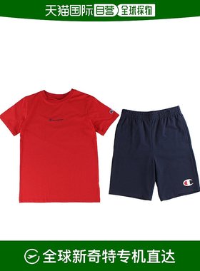 自营｜Champion冠军上装T恤男童夏季短袖红色经典印花休闲