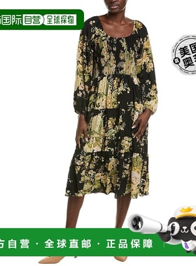 自营 Mikael Aghal 中长连衣裙 - 黑色 美国奥莱直发服饰