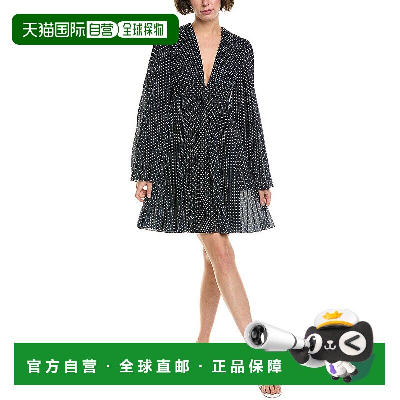 自营Michael Kors Collection Georgette Silk-Blend Mini Dress - 实物图