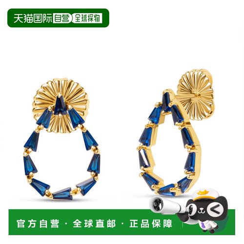 自营Bruno Magli Stefania Gold Earrings, Zaffiro - blue 美国