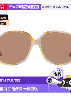 自营Valentino Brown Irregular Unisex Sunglasses VLS-177 B 59