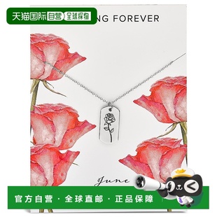 sterling forever诞生花吊坠 - 六月 / 玫瑰 【美国奥莱】直发