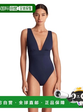 自营Lauren Ralph Lauren Sculpting Solids Swimsuit Women's Bl