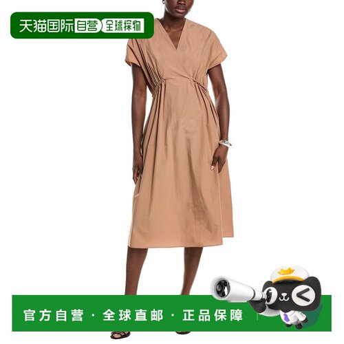 自营Weekend Max Mara Blasone Midi Dress - brown 美国奥莱直发