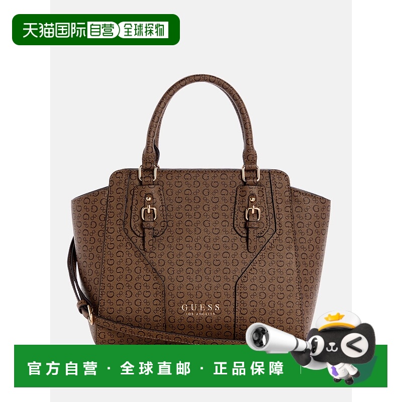 自营guessGemma Logo Satchel - cocoa 美国奥莱直发