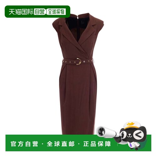 自营pinkoAmdine Frisottino Terra Dress - black 美国奥莱直发