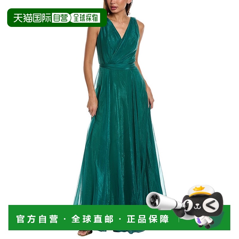自营Rene Ruiz Chiffon Gown - emerald 美国奥莱直发