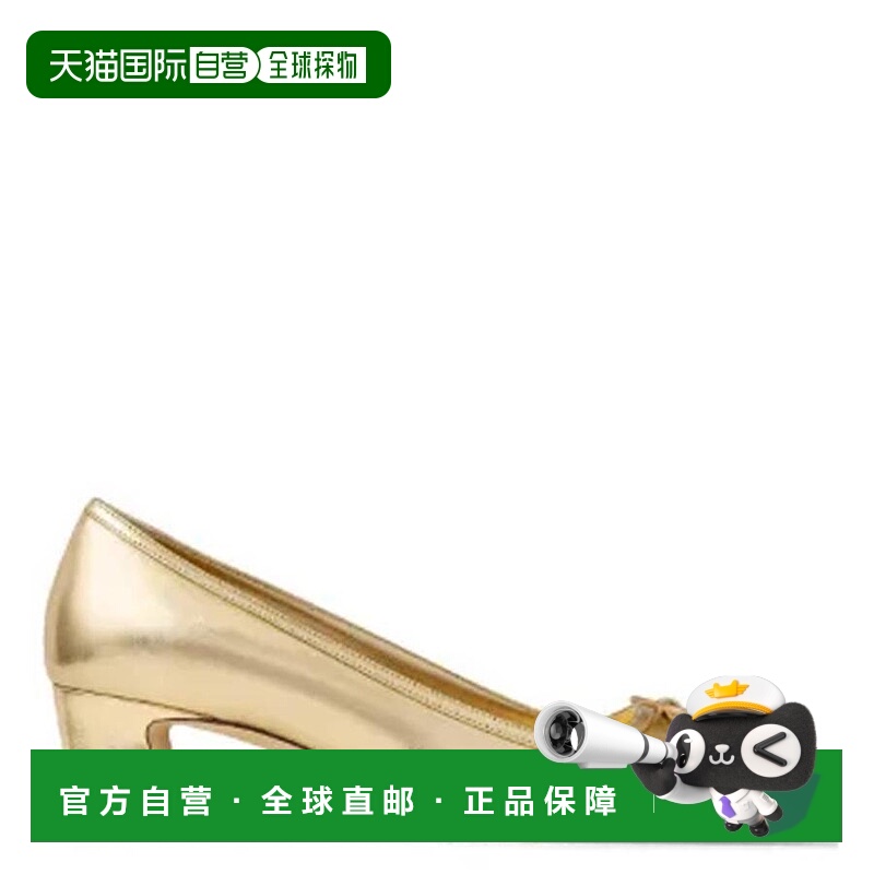 自营Jimmy Choo女式Elme 45拿铁纳帕皮高跟鞋-金色 美国奥莱直发