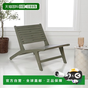 自营jonathan yLeo Mid-Century Modern Wood Armless Outdoor Pa