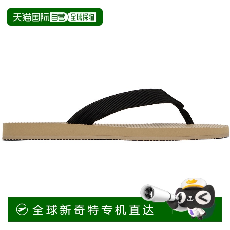 1h可退 香港直邮潮奢 The Row 男士 黑色 Dune Classic 人字拖 F2