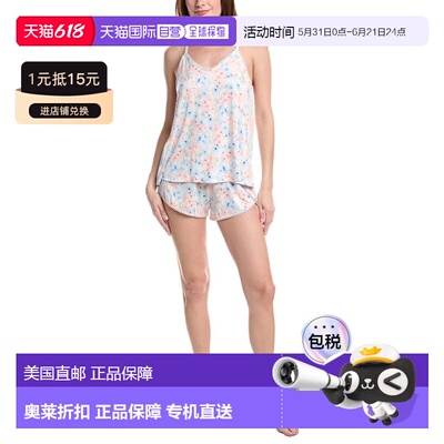 自营Flora Nikrooz 2pc Petunia Print Cami & Short Pajama Set