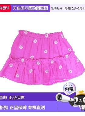 自营 Shade Critters刺绣纱布褶边裙-粉红色 美国奥莱直发裙子