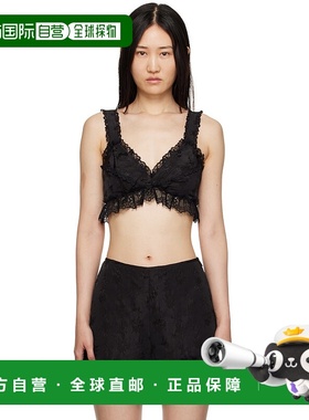 1h可退 香港直邮潮奢 Anna Sui 安娜苏 女士 黑色 Floral Jacquar