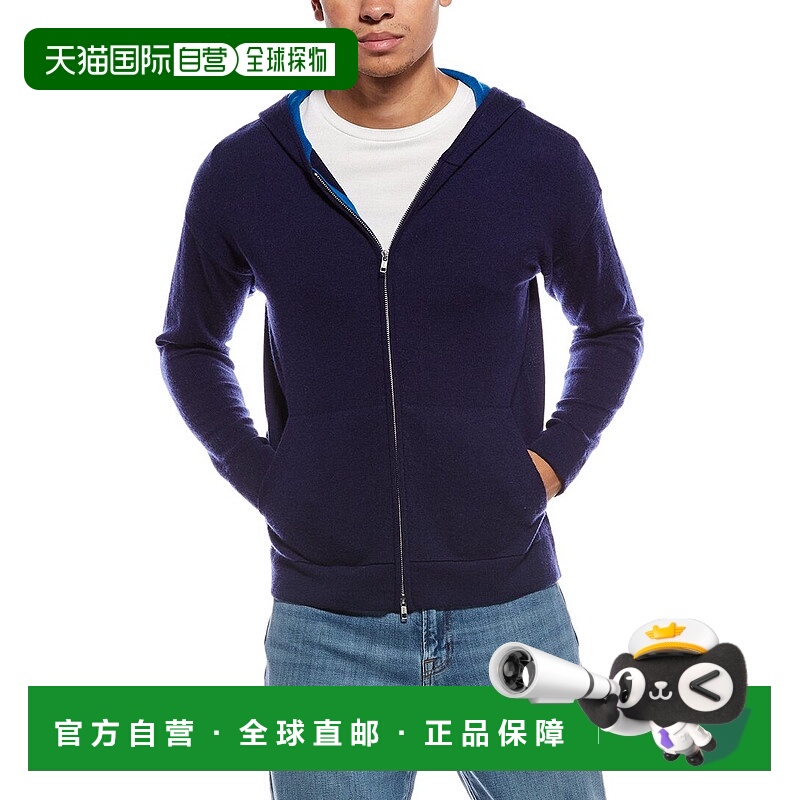 自营Brodie Cashmere Zip Wool & Cashmere-Blend Hoodie - navy