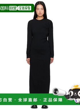 1h可退 香港直邮潮奢 TOTÊME 女士 黑色扭缝连衣裙 244WRD824FB02