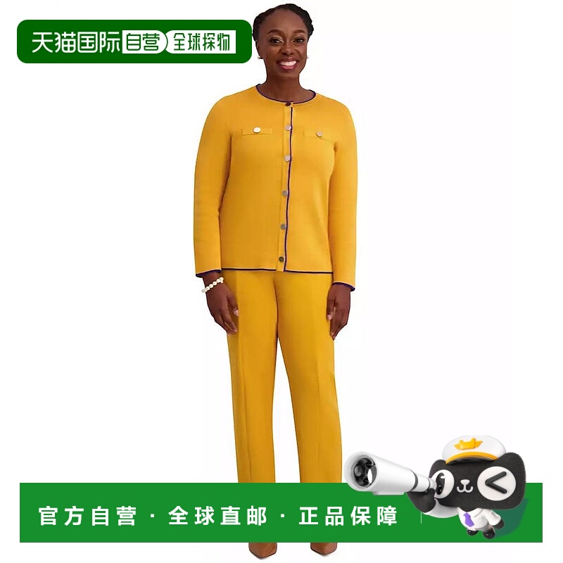 1h可退 【美国直邮】kasper 女士 毛衣开衫女装针织套装