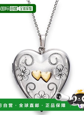 美国直邮Macy's 通用 项链吊坠纯银礼物爆款心形珠宝银色金项链