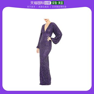 礼服长袖 美国直邮MAC DUGGAL 女士 亮片连衣裙