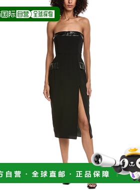 自营Amanda Uprichard Cassia Dress - black 美国奥莱直发连衣裙