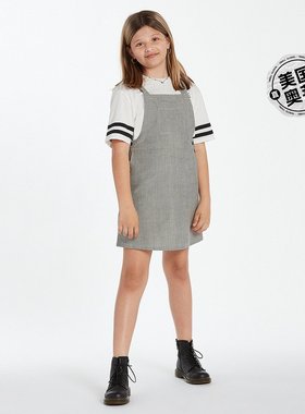 自营volcom Girls Sunday Strut 连衣裙 - 黑色 白色 - 黑色白色