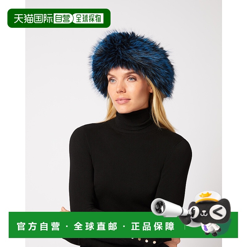 自营adrienne landauAlps Fox Faux Fur Headband - lapis 正品