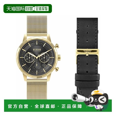 自营versus versaceEugene 手链表 - 金色/金色/黑色 美国奥莱直