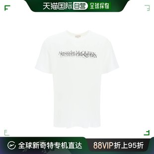 白色男士 T恤 香港直邮ALEXANDER MCQUEEN 99新未使用 727277