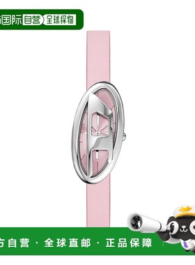 自营Diesel Women's D-Era Two-Hand Pink Leather Watch - pink