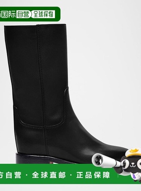 1h可退 【美国直邮】Santoni Fleeces 真皮中筒靴 女鞋 时尚优雅