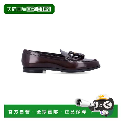 自营church's抛光烟熏漆皮Priscilla平底乐福鞋，搭配标志性的流-