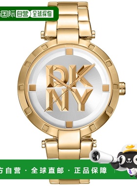自营dknyLOGO Essential Logo Silver White Dial Gold Women's W