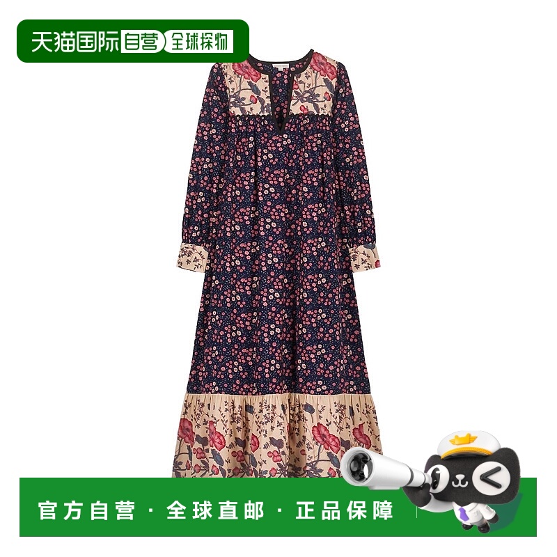 自营 louise mishaGypsiane Dress In Midnight Star Garden/crea