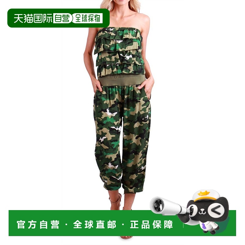 自营gigi modaElba Camo Jumpsuit In Olive - olive 美国奥莱直