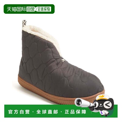 自营Dearfoams Men's Warm Up Bootie House Shoe Boot Slipper -