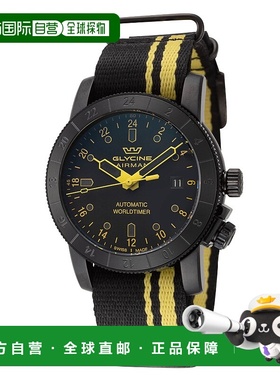 自营Glycine Men's Airman Contemporary Purist 42mm Black Auto