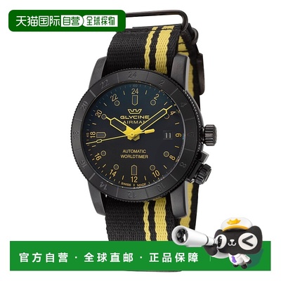 自营Glycine Men's Airman Contemporary Purist 42mm Black Auto