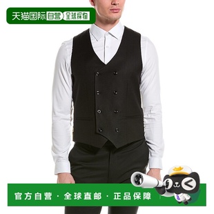 双排扣马甲 自营 gray佩斯利和灰色马里波恩修身 黑色 paisley