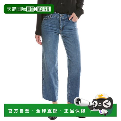 自营frame denim框架牛仔布圆润的Canals直牛仔裤-蓝色 美国奥莱