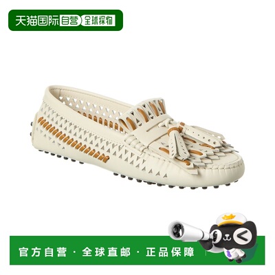自营 tod'sTOD的Gommini皮革乐福鞋-白色 美国奥莱直发一脚蹬
