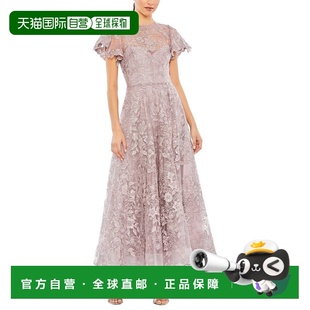 Embroidered Line Gown 美国奥莱直发 自营Mac purple Duggal