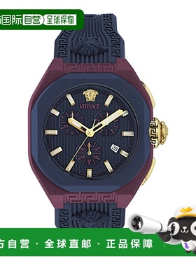 自营versaceV-Legend Ecoceramic Chronograph Watch - blue/burg