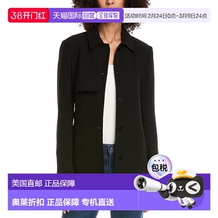 自营Theory Short Trench Coat - black 美国奥莱直发风衣