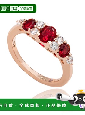 自营Suzy Levian Rose Sterling Silver Red White Cubic Zirconi